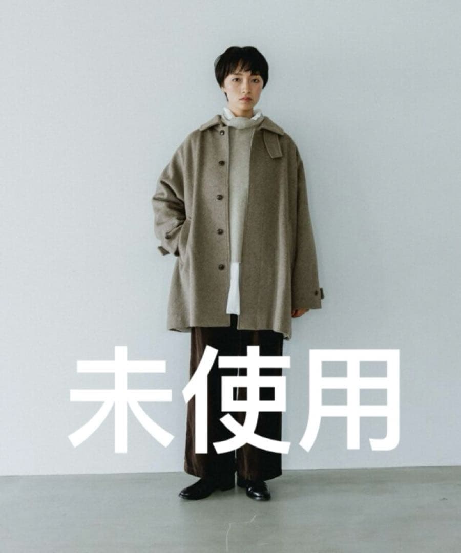 ウールバックタックショートコート