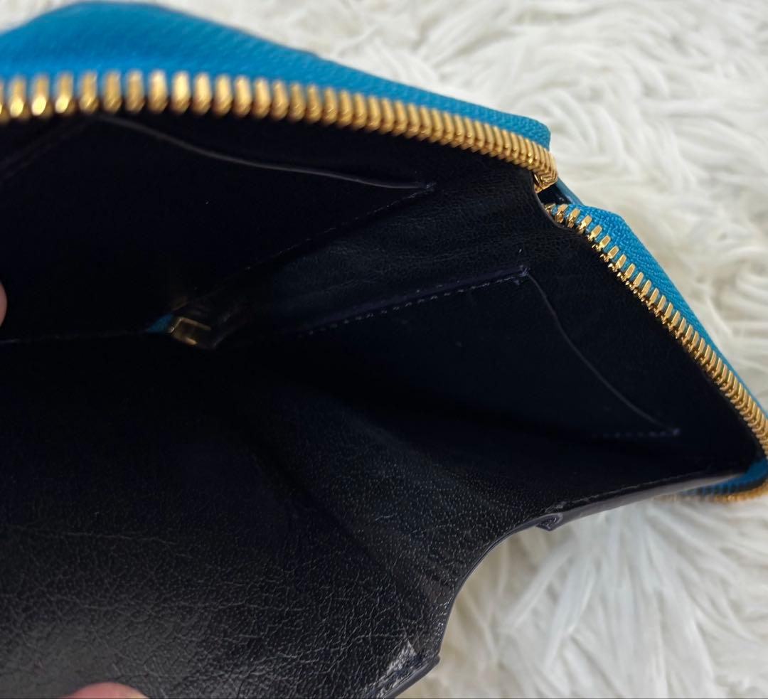 VERMILION リアルクロコ　ラウンドジップ　ウォレット　ミニ財布