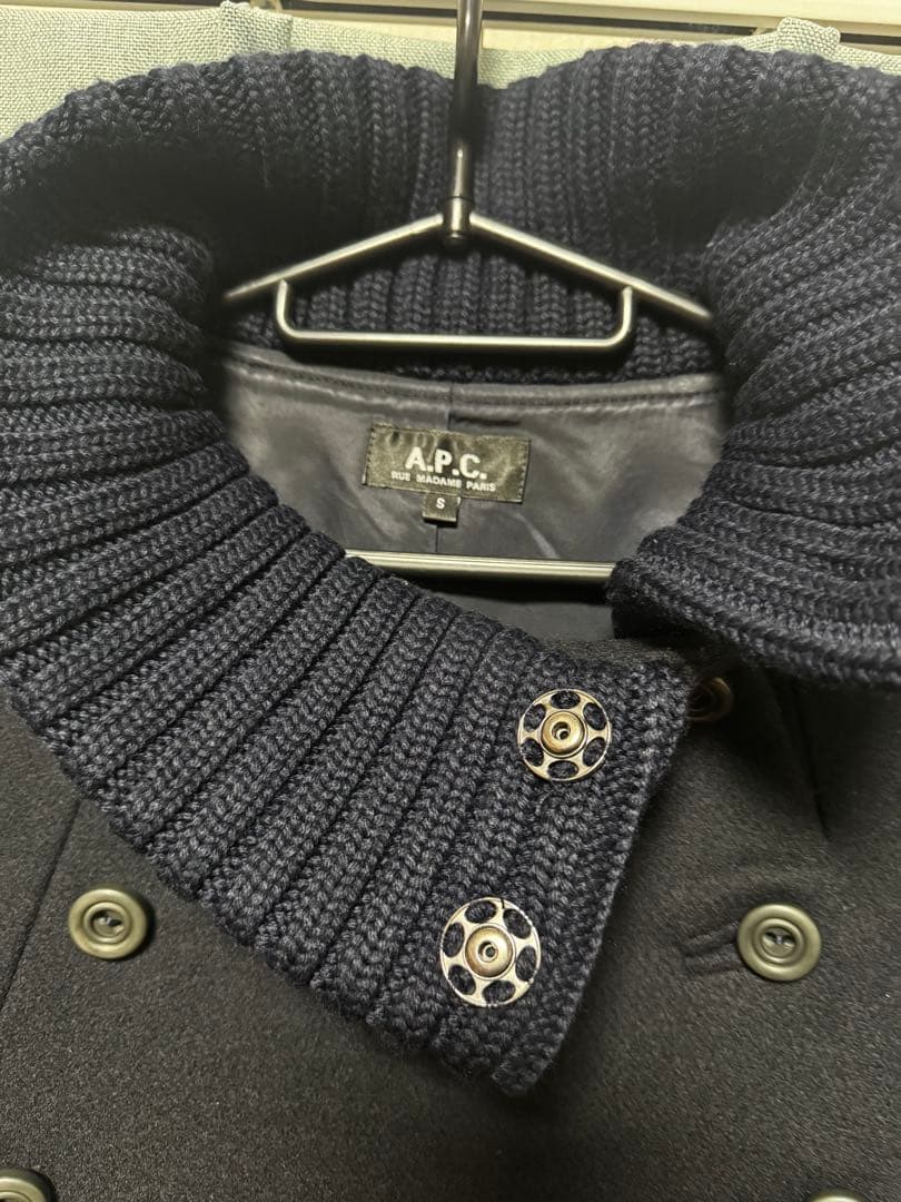 A.P.C. アーペーセー　ケープ　マント　ポンチョ　コート　ネイビー　S