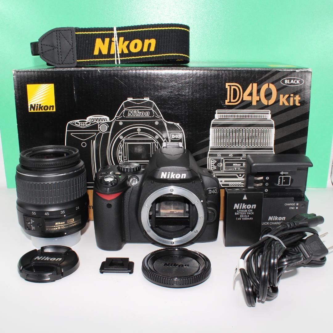 【動作確認済・S数極少1875】Nikon D40 標準レンズセット