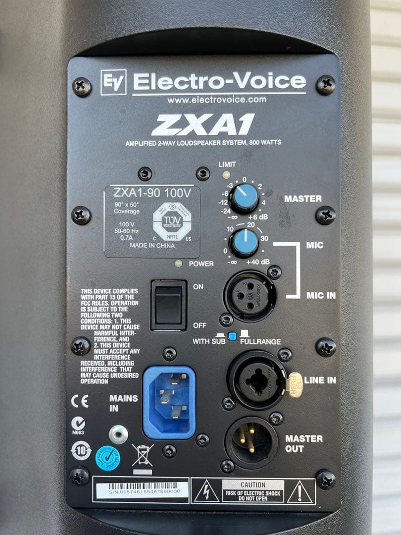 EV エレクトロボイス スピーカー スタンド付き ブラック ZXA1-90