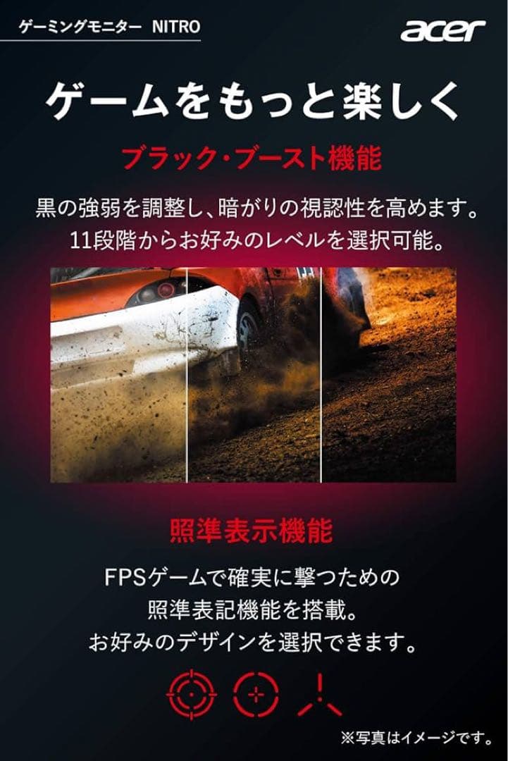 acer Nitro 23.8インチ ゲーミングモニター