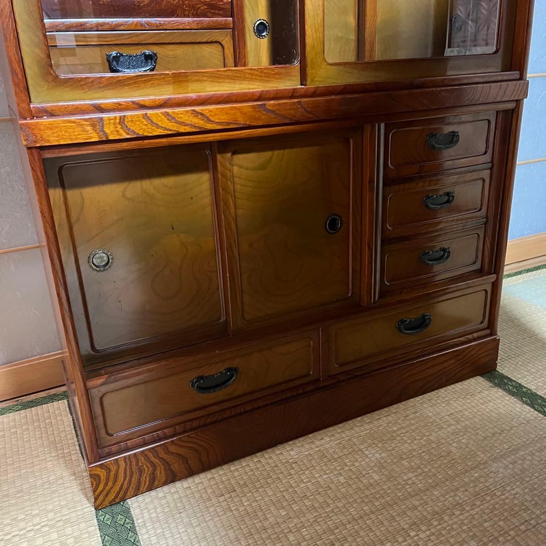 10/13まで掲載！ ほぼ配送費です！ 水屋箪笥 和箪笥 茶箪笥戸棚 昭和レトロ