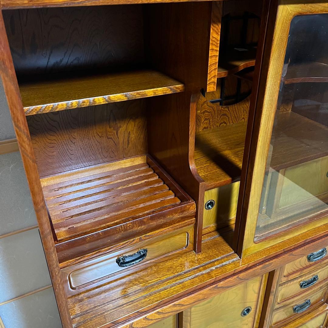 10/13まで掲載！ ほぼ配送費です！ 水屋箪笥 和箪笥 茶箪笥戸棚 昭和レトロ