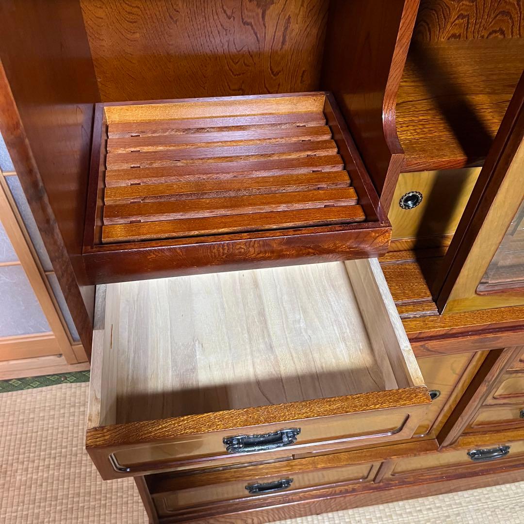 10/13まで掲載！ ほぼ配送費です！ 水屋箪笥 和箪笥 茶箪笥戸棚 昭和レトロ