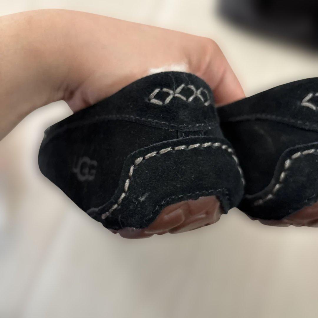 UGG ブラック モカシン 24 アンスレー