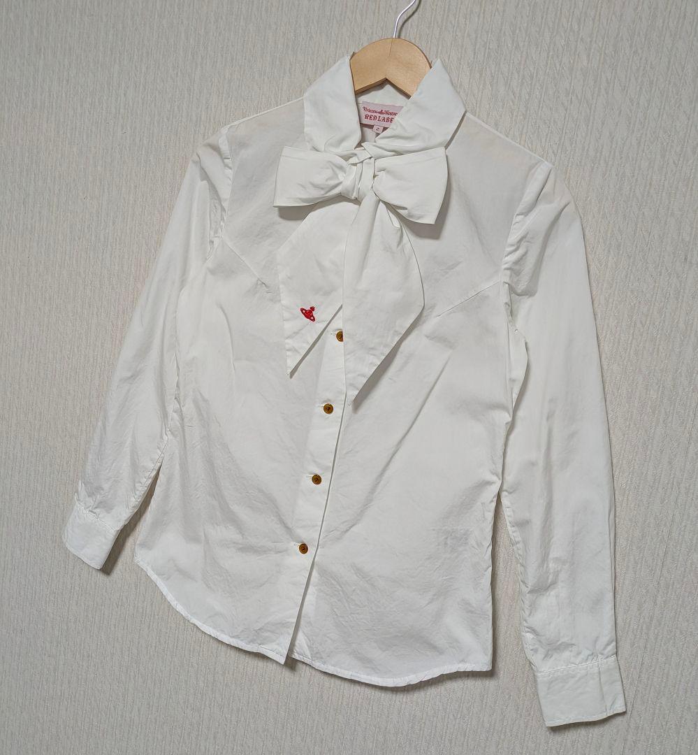 vivienne westwood ボウタイ 長袖シャツ ⭐ 2way 無地
