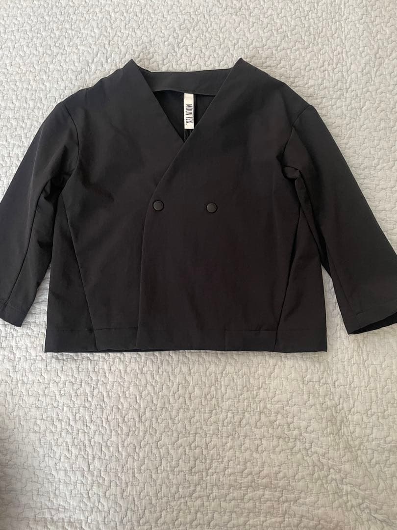 MOUN TEN. ノーカラージャケット　黒　110