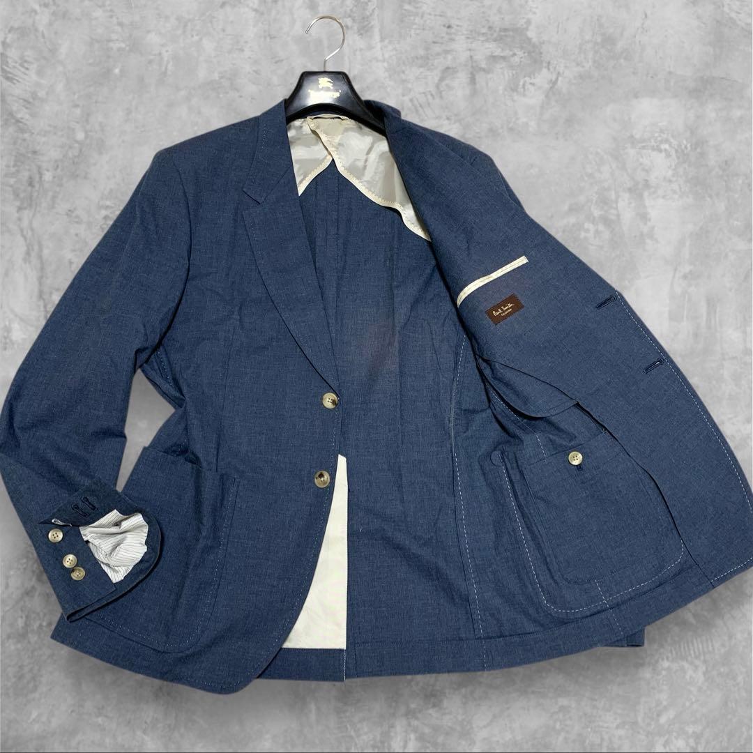 【美品 超希少XLXサイズ】ポールスミスコレクション　テーラードジャケット　青色