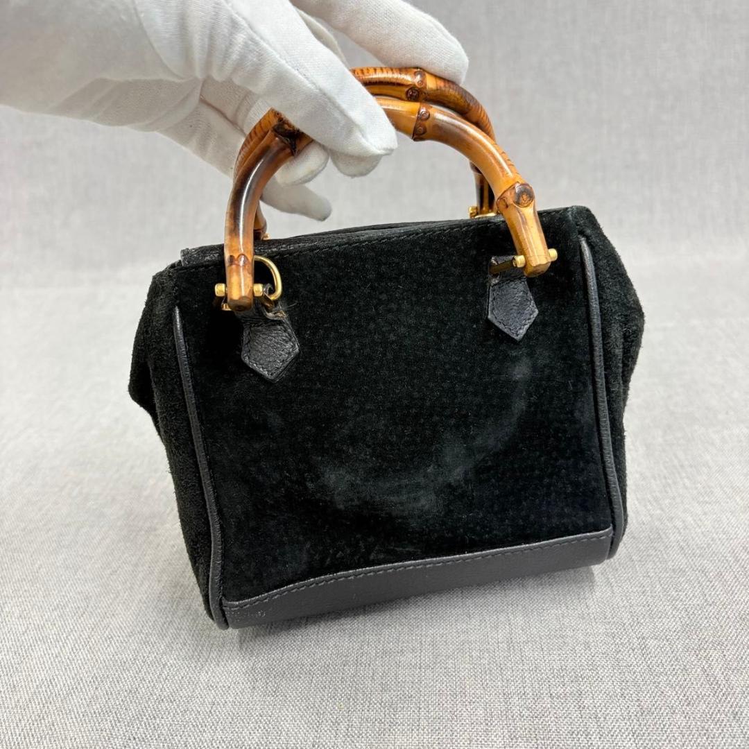 美品 GUCCI グッチ バンブー 2WAY ショルダーバッグ ミニハンドバッグ
