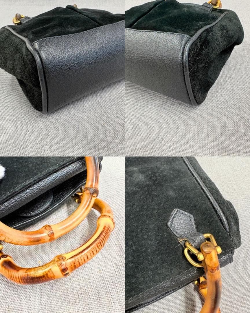 美品 GUCCI グッチ バンブー 2WAY ショルダーバッグ ミニハンドバッグ