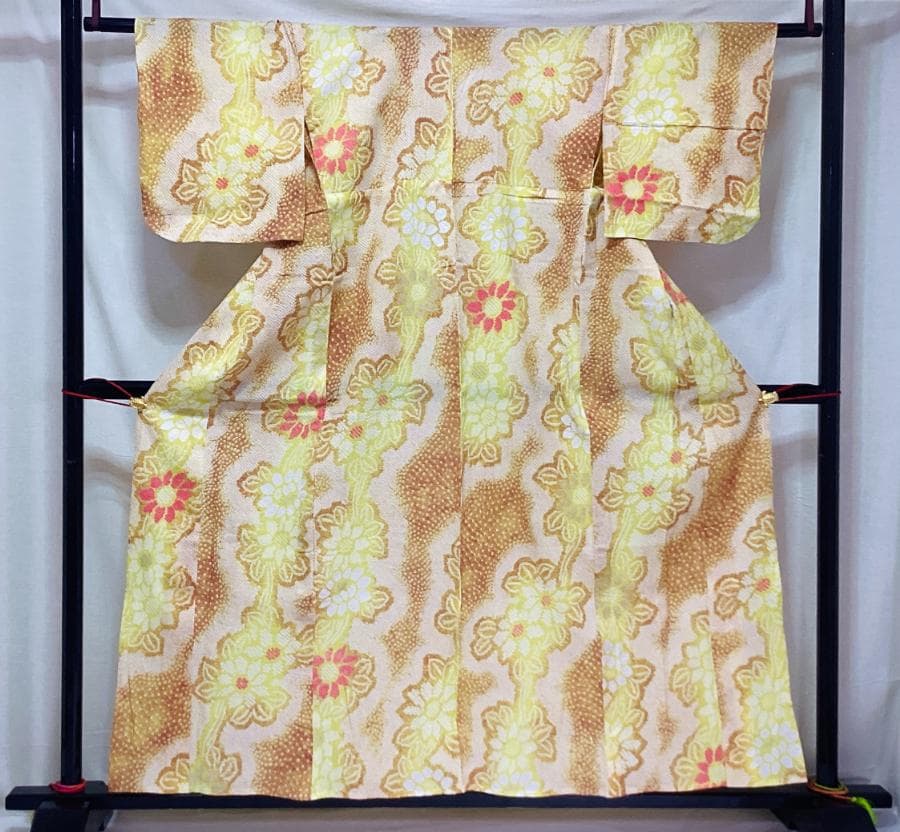 値下げ‼️ 212　中古品　綿　総絞り　ゆかた　有松鳴海絞り　手縫い　Sサイズ