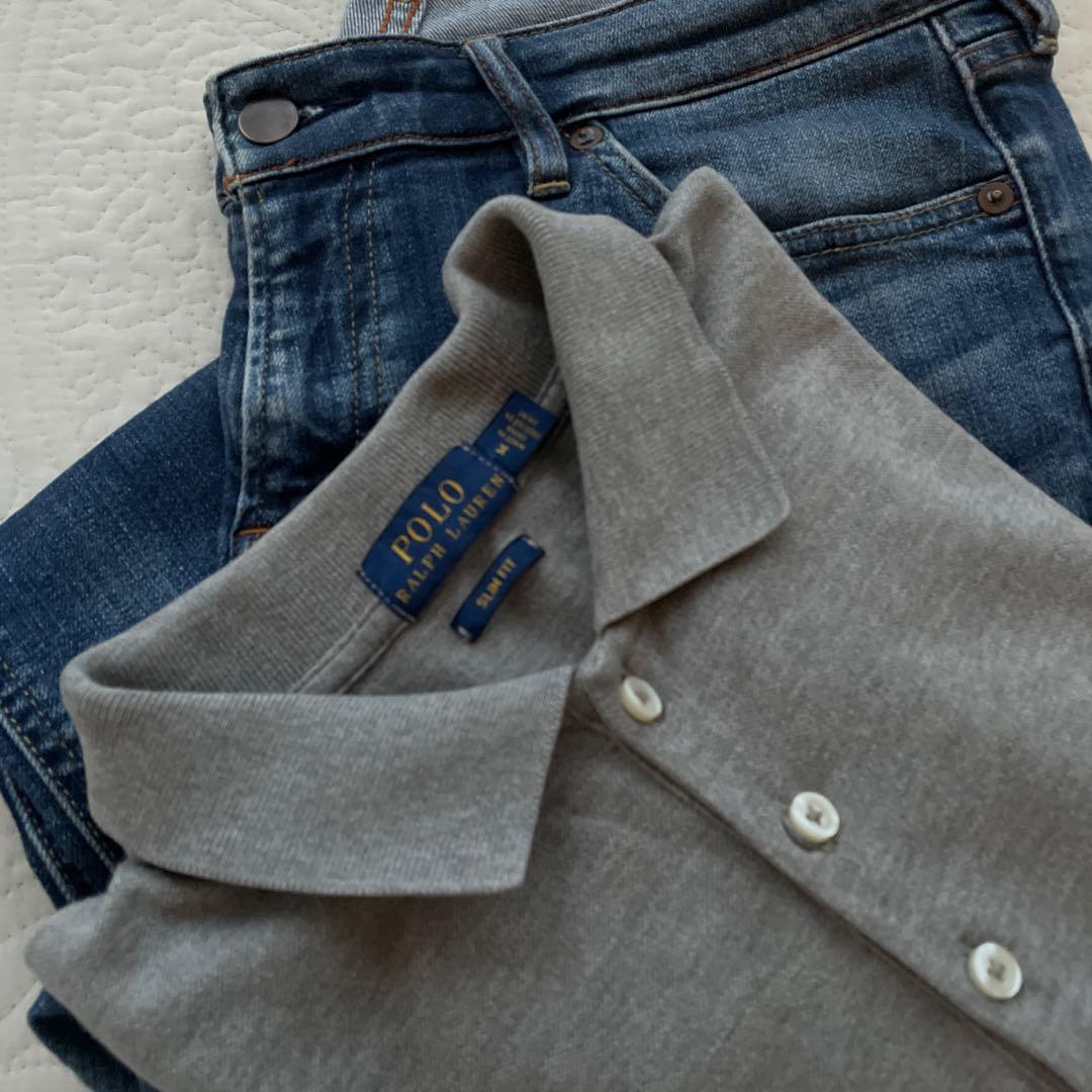 POLO RALPH LAURENスリム フィット ストレッチ ポロシャツ