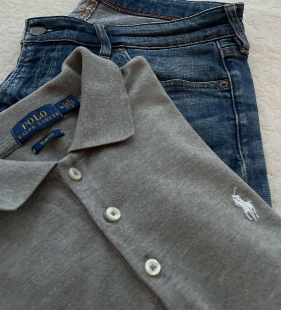 POLO RALPH LAURENスリム フィット ストレッチ ポロシャツ