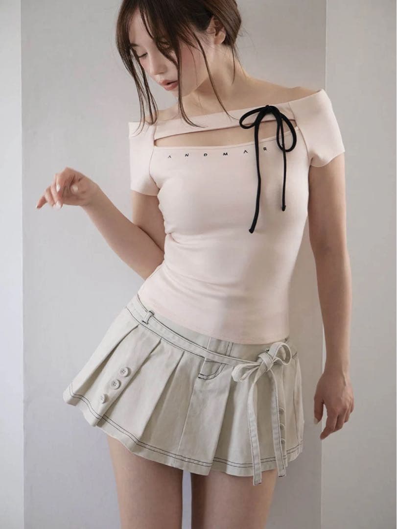 スカート andmary Kika button mini skirt S