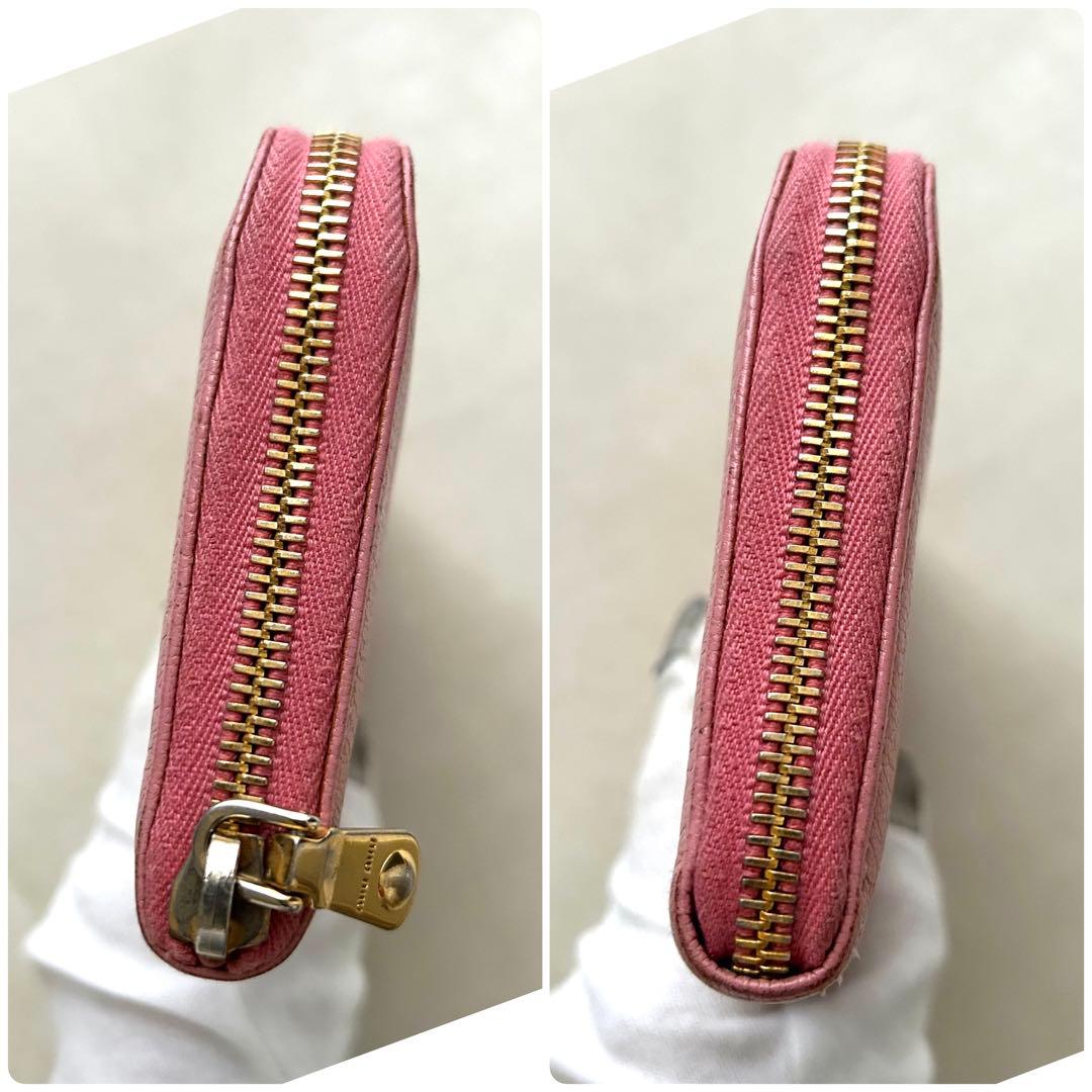 miumiu ミュウミュウ 長財布 ラウンドファスナー ピンク