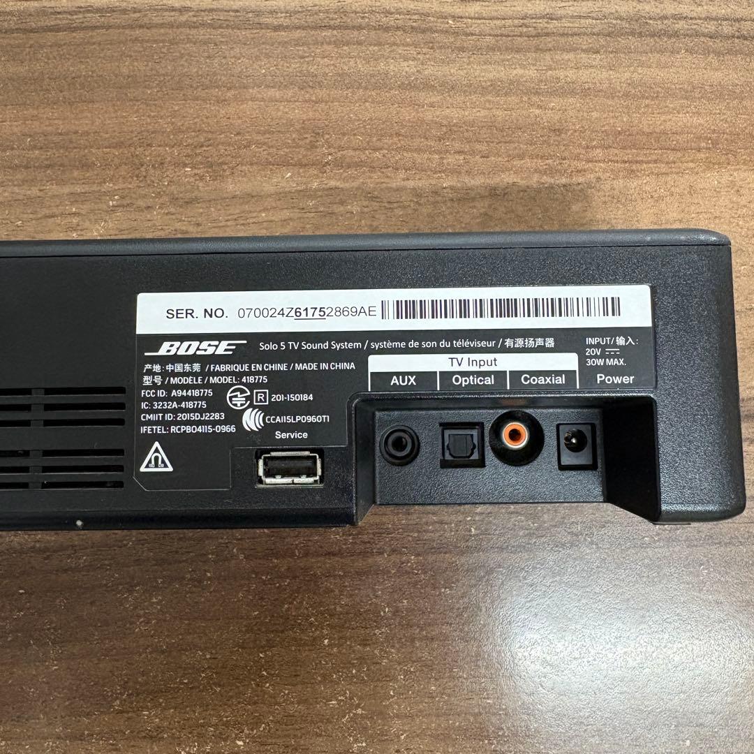 Bose Solo 5 サウンドバー TV Sound System