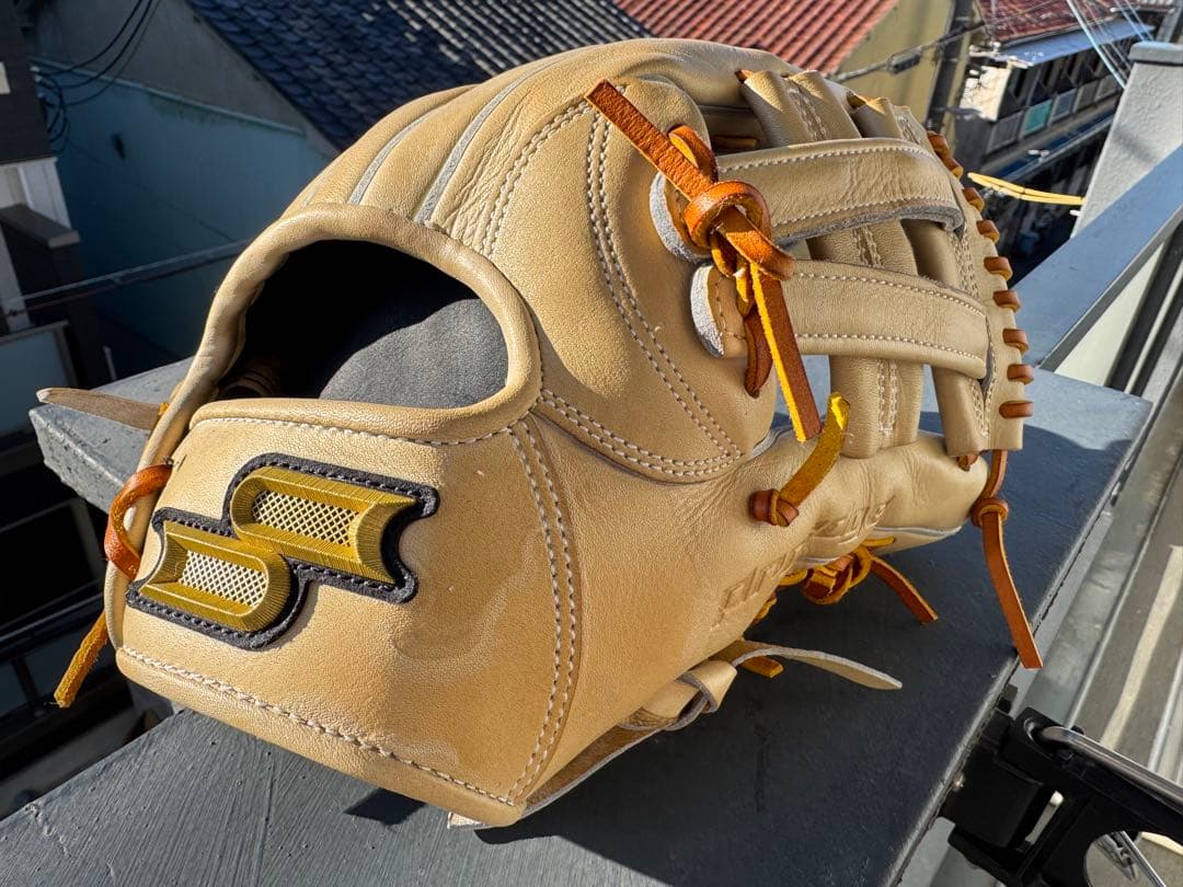 アームスリーブ付き【キャメル】SSK 一般軟式内野手用グラブ