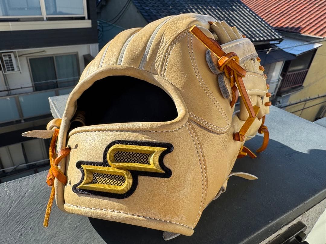 アームスリーブ付き【キャメル】SSK 一般軟式内野手用グラブ