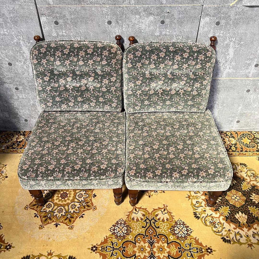 ばあちゃん꧁カリモク家具 karimoku꧂コロニアル1人掛けソファ2脚