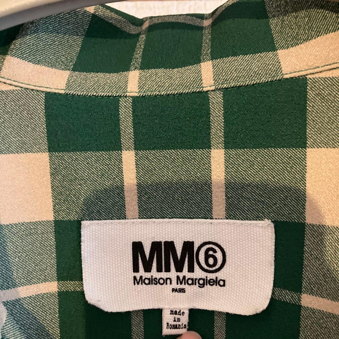 MM6 Maison Margiela グリーンチェックシャツ