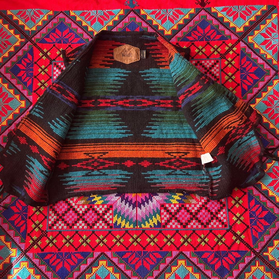 ウールリッチ　幾何学　ウエスタン　ベスト　キャンプ　ヒッピー　カラフル　USA