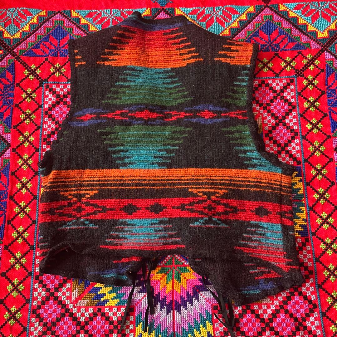 ウールリッチ　幾何学　ウエスタン　ベスト　キャンプ　ヒッピー　カラフル　USA