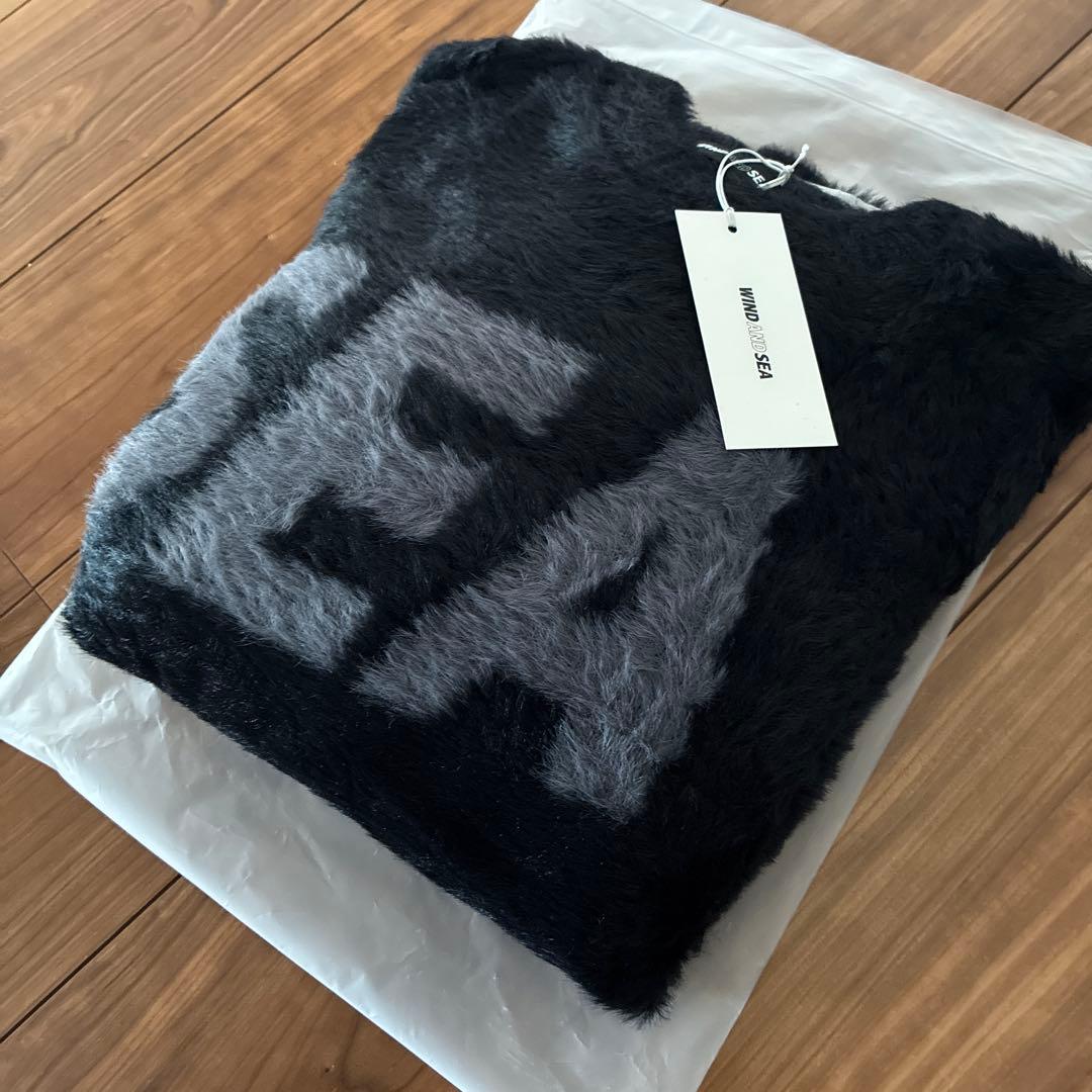 WIND AND SEA シャギーニット　ブラックL