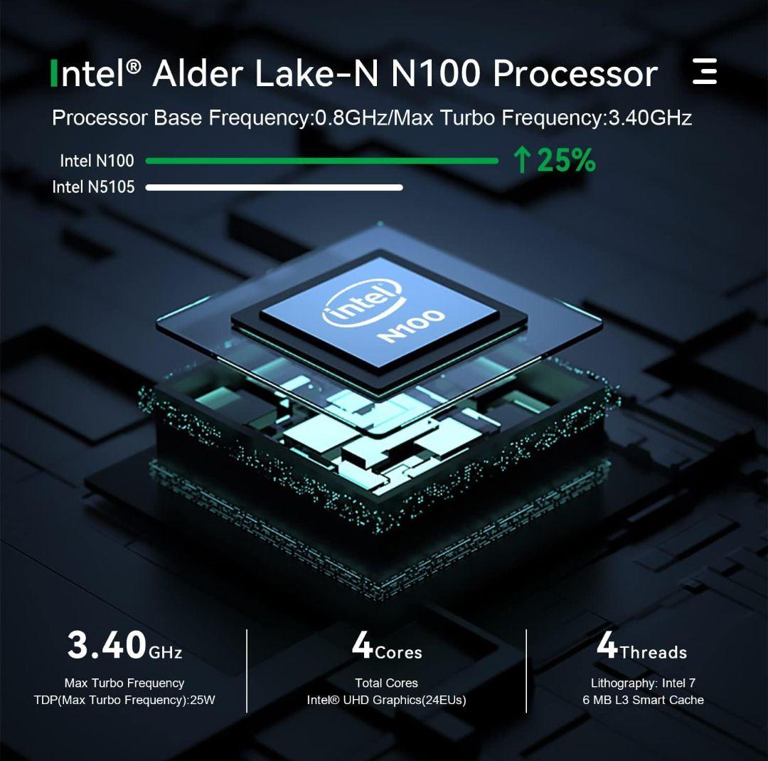 TRIGKEY ミニPC N100 Green G4 16GB SSD M.2