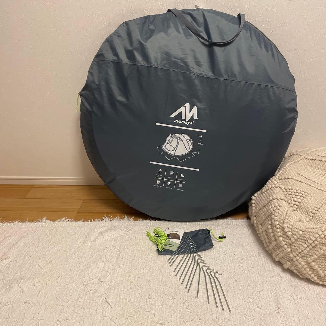 【ayamaya】ポップアップテント　ドーム型テント　4-6人用