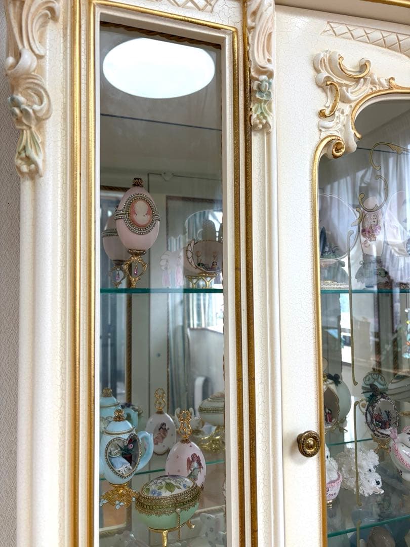 シリック　キャビネット　イタリア製家具　ロココ調　ヨーロピアン　白家具　希少