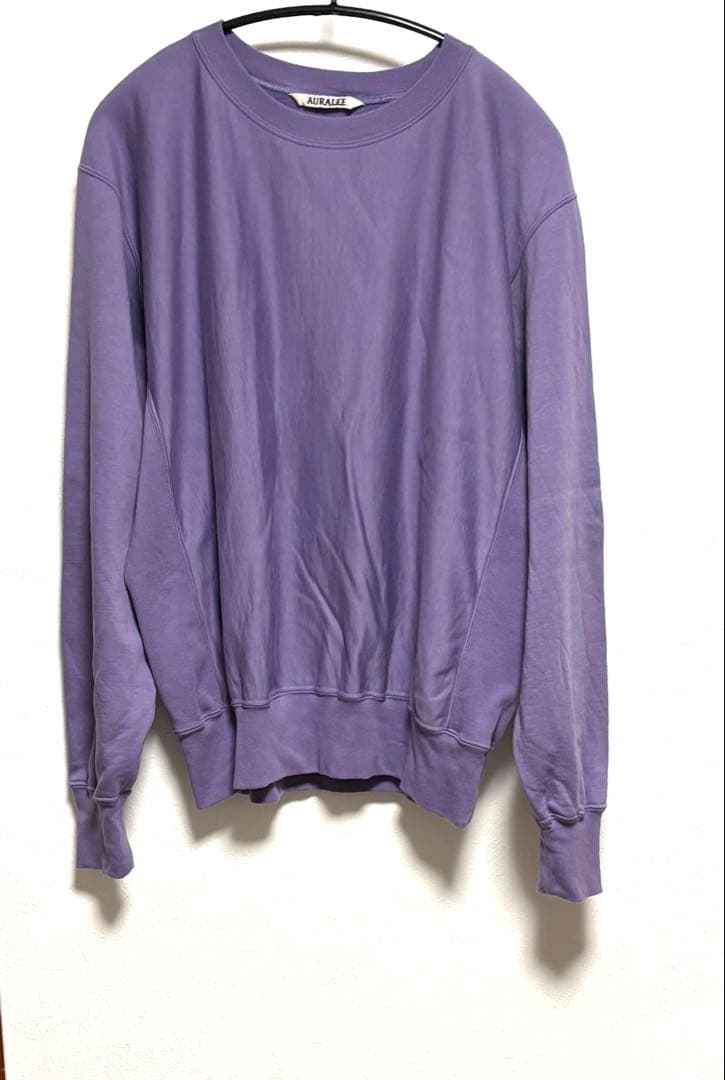 トップス AURALEE ELASTIC HIGH GAUGE SWEAT P/O