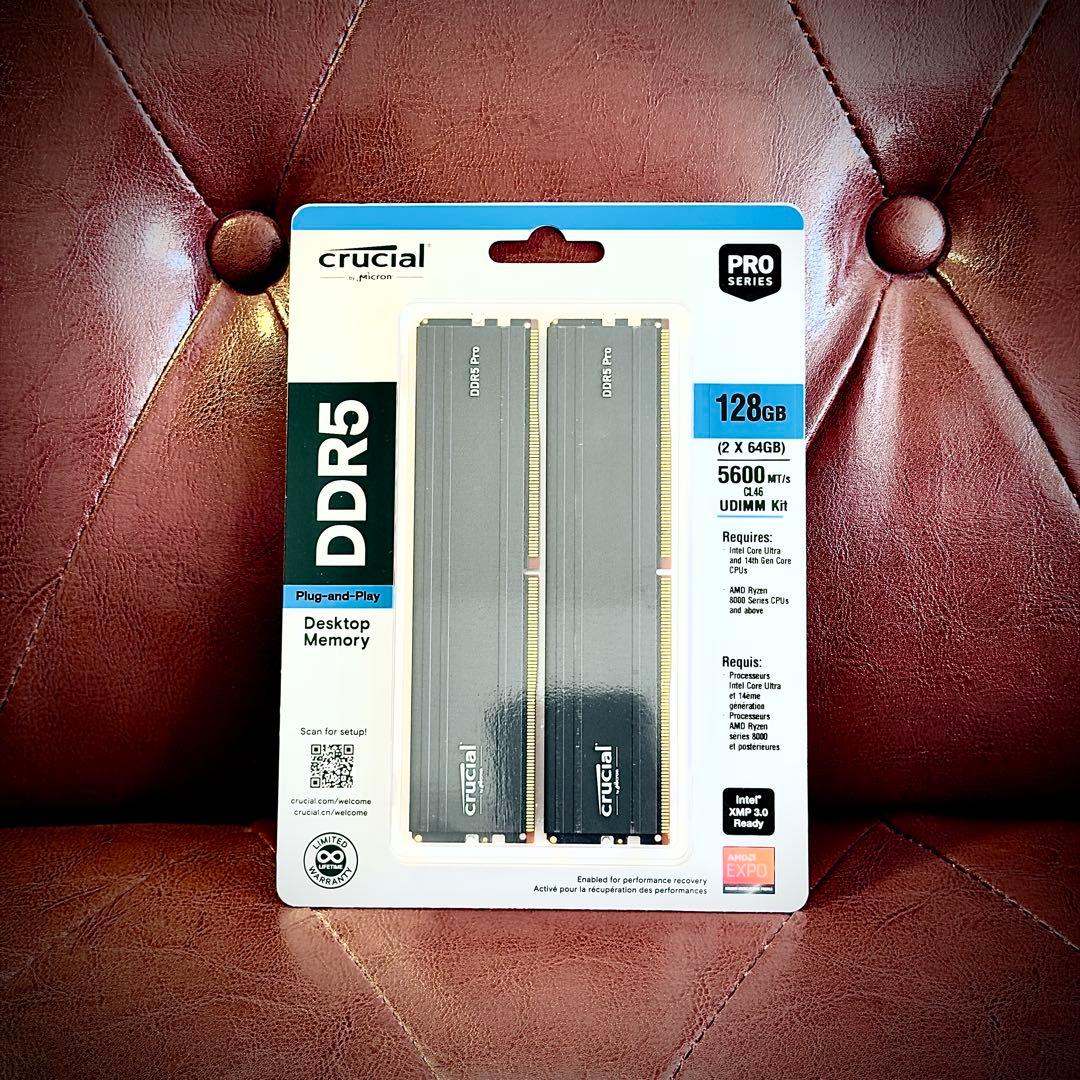 【新品】Crucial Pro DDR5-5600 128GB×2 256GB