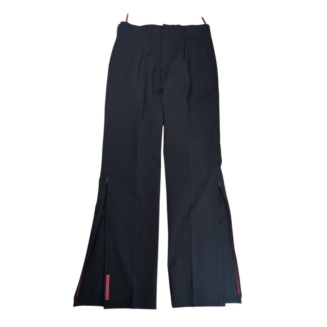 【美品】PRADA SPORT ジップスリット ロングトラウザーズパンツ