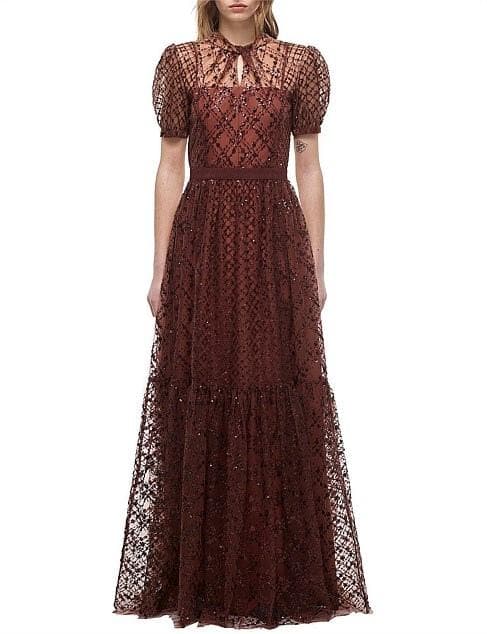 ＼*／様 セルフポートレイト ワンピース スパンコール UK8 未使用 Sequ