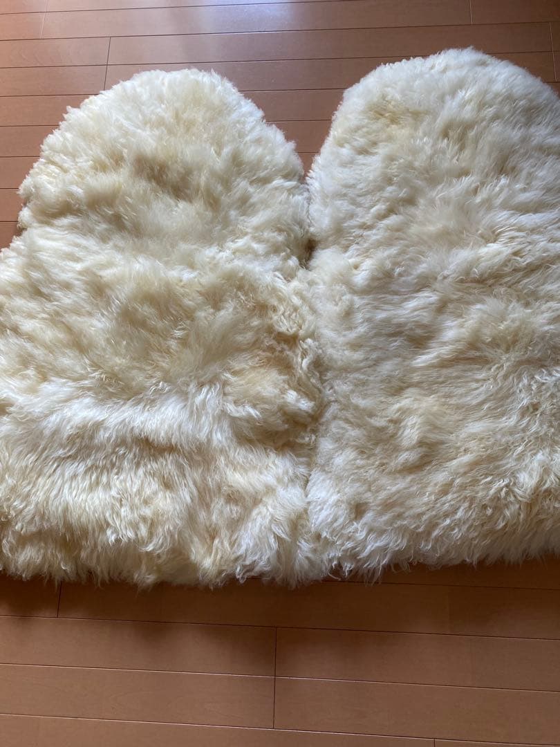 シープスキンマット【クリーム色】羊毛製
