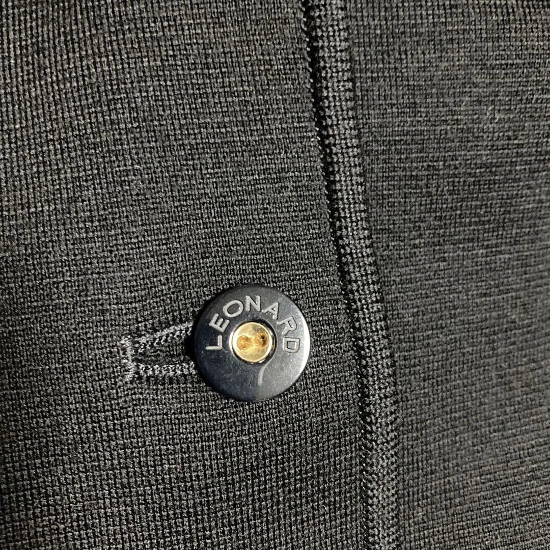 LEONARD ブラックテーラードジャケット　11号　made in JAPAN