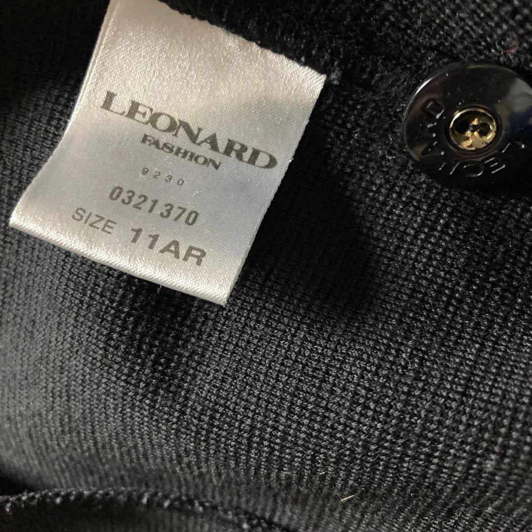 LEONARD ブラックテーラードジャケット　11号　made in JAPAN