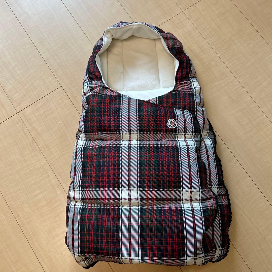 MONCLER チェック　ダウン　コート本物　おくるみ　モンクレール　ジャンパー