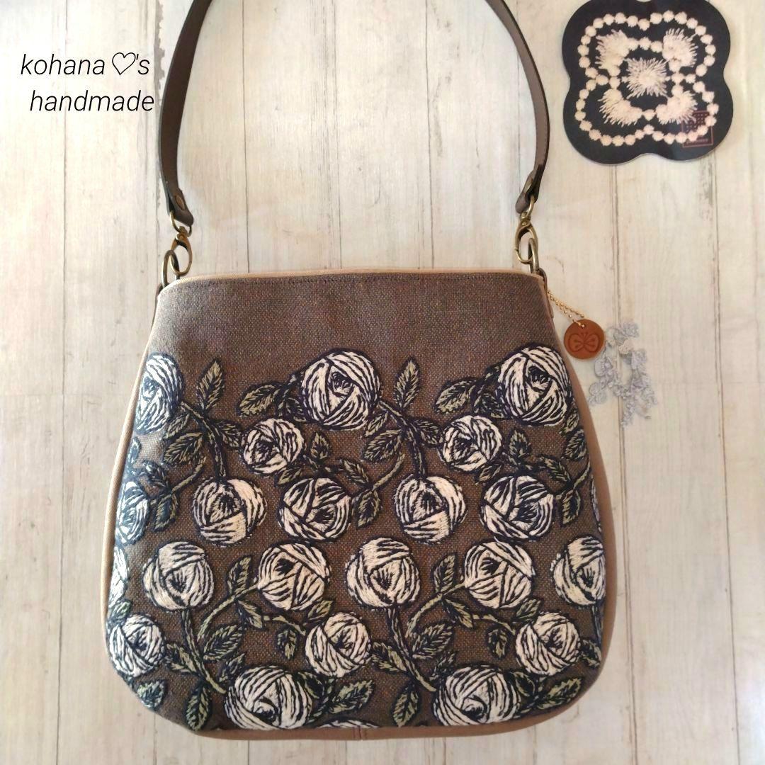 ❀再販❀ハンドメイドஐ..ラウンドショルダーバッグ∂бミナペルホネン⚮̈