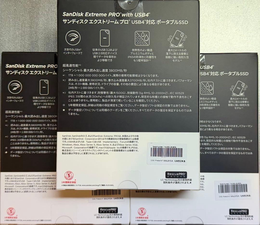 外付けハードディスク・ドライブ SanDisk SDSSDE82-4T00-J25