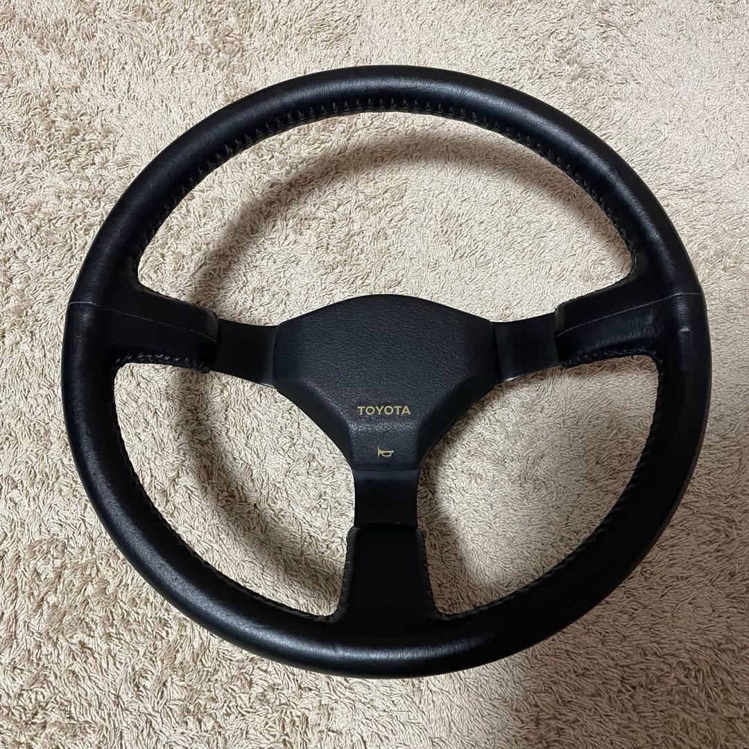 TOYOTA AE86用 純正革巻きステアリング　美品