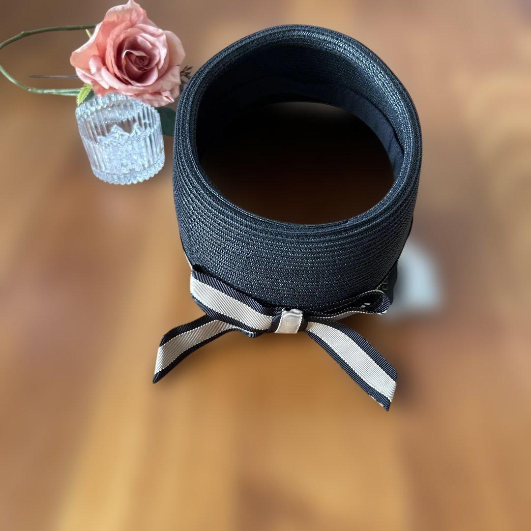 アシーナニューヨーク　ブラック麦わら帽子