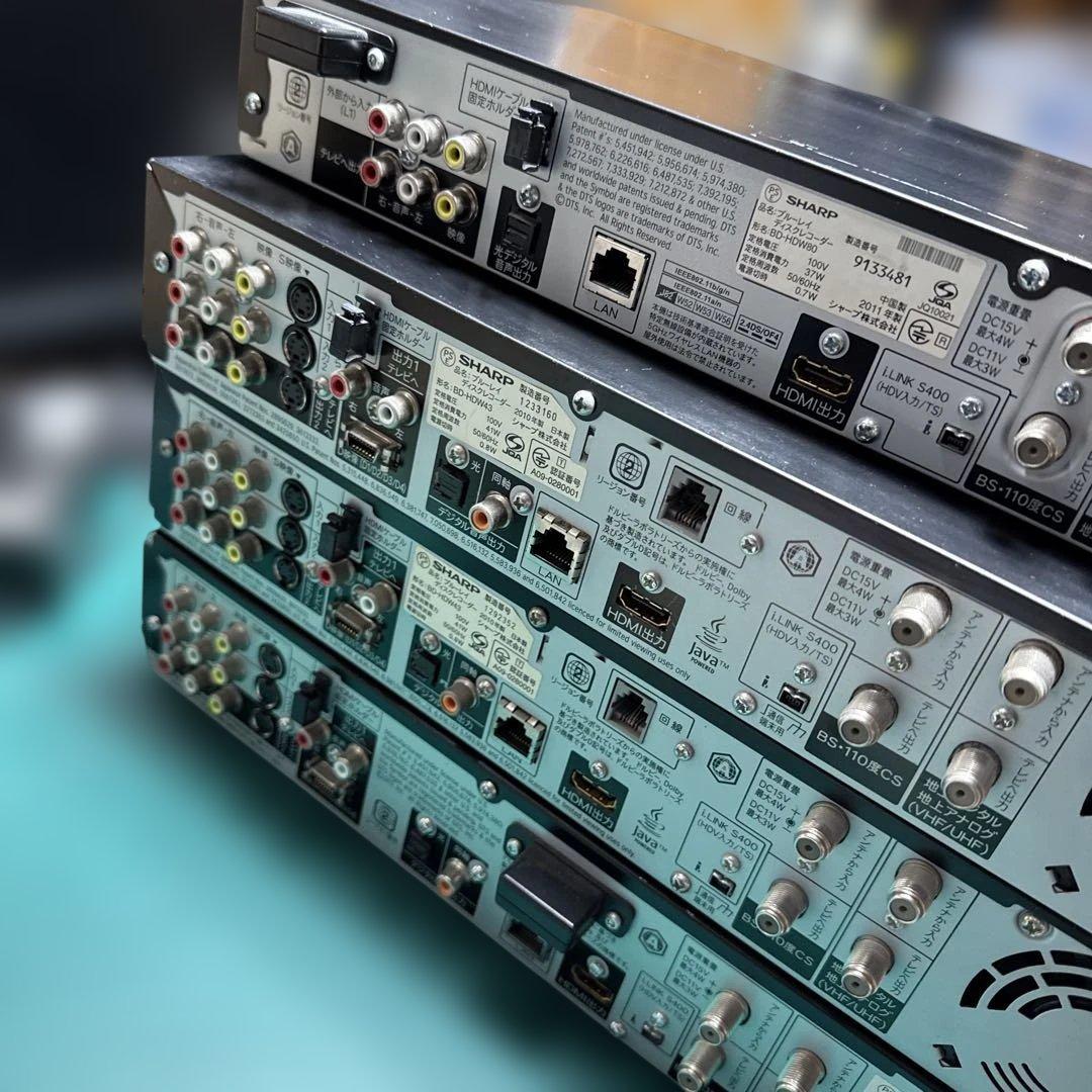 SHARP AQUOS ブルーレイレコーダー　4台　シャープ