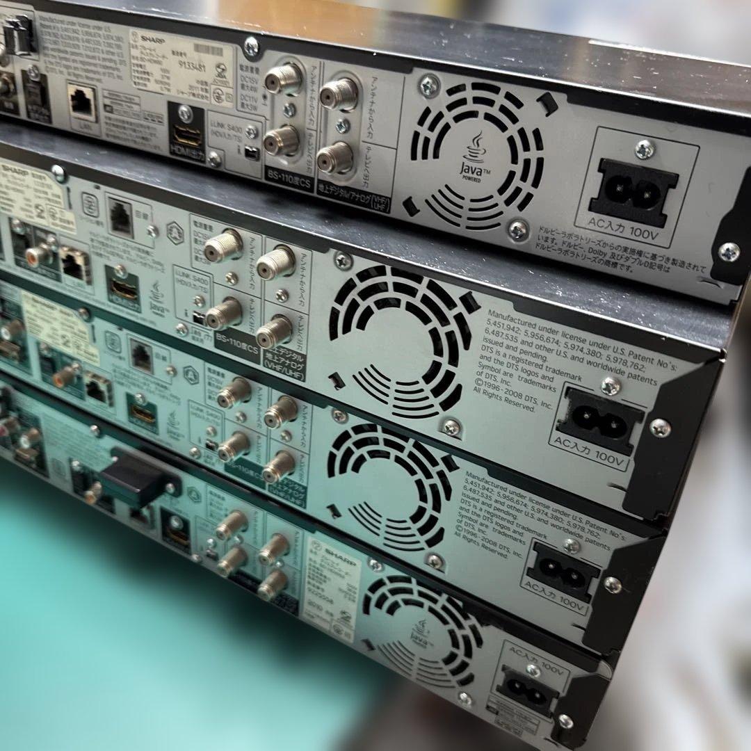 SHARP AQUOS ブルーレイレコーダー　4台　シャープ