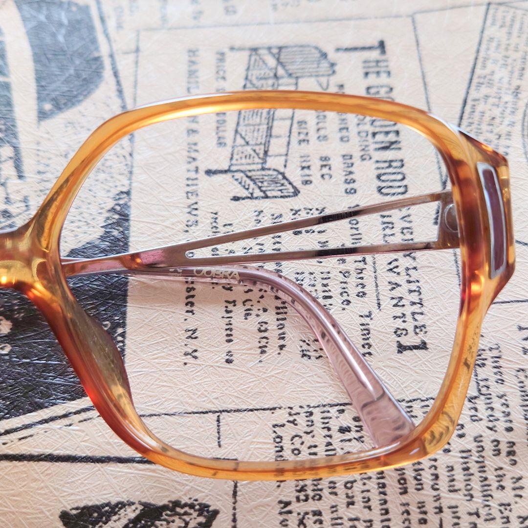 COBRA ヴィンテージフレーム+度無し薄型カラーレンズ 未使用