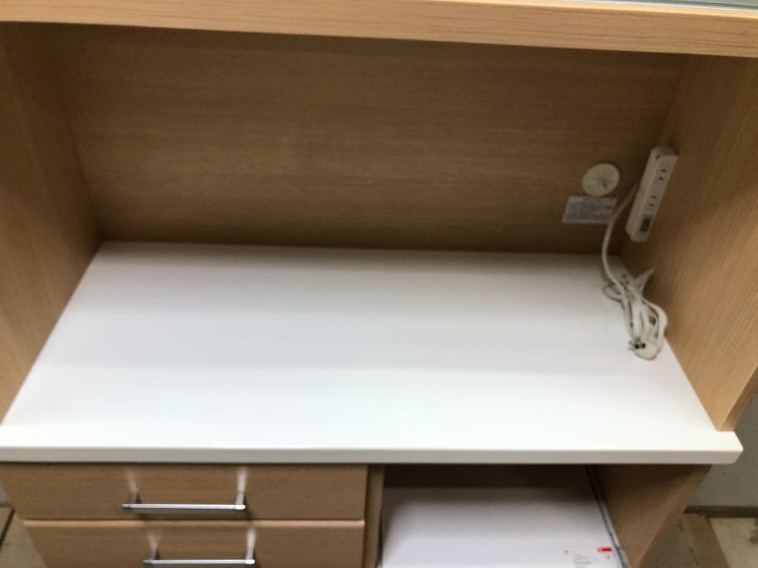 ニトリ 食器棚 RIPE-90KBS キッチン・レンジボード　250329-1