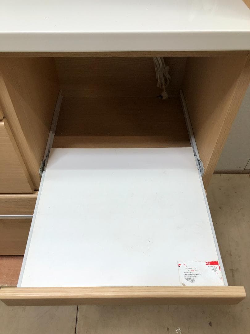 ニトリ 食器棚 RIPE-90KBS キッチン・レンジボード　250329-1