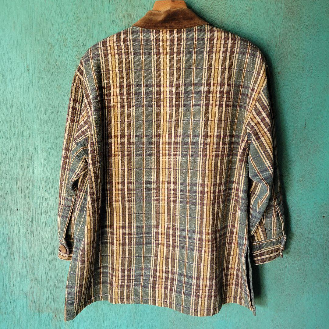 80s ES RECH レディース L相当 ネル×ベルベット