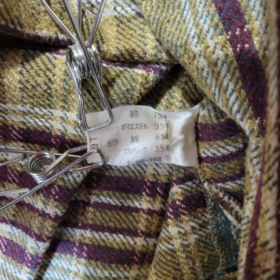 80s ES RECH レディース L相当 ネル×ベルベット